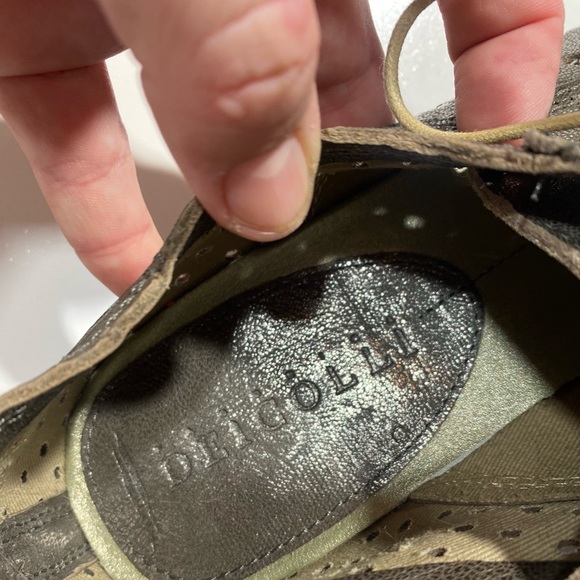 Fabbrica Dei Colli Stringate Donna Perforated Metallic Taupe Shimmery Oxfords 11 - Picture 14 of 16